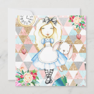 Alice im Wunderland Gruß Blanko Karten