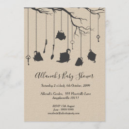 Alice im Wunderland High Tea Baby Dusche Tee Party Einladung