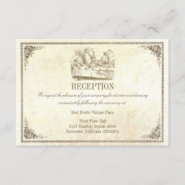 Alice im Wunderland Hochzeitskarten Begleitkarte