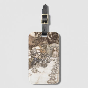 Alice im Wunderland-Illustrations-wütender Gepäckanhänger