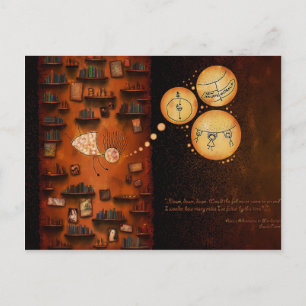 Alice im Wunderland im Kaninchenloch Postkarte