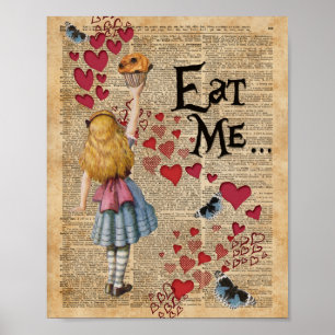 Alice im Wunderland Iss-Mich-Muffin Poster