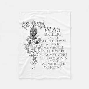 Alice im Wunderland Jabberwocky Fleece Blanket
