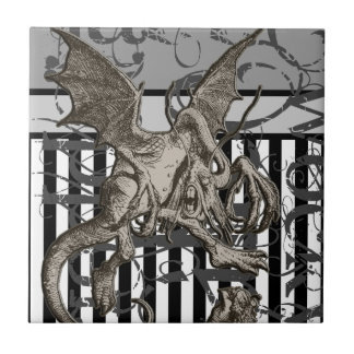 Alice im Wunderland Jabberwocky Grunge Fliese