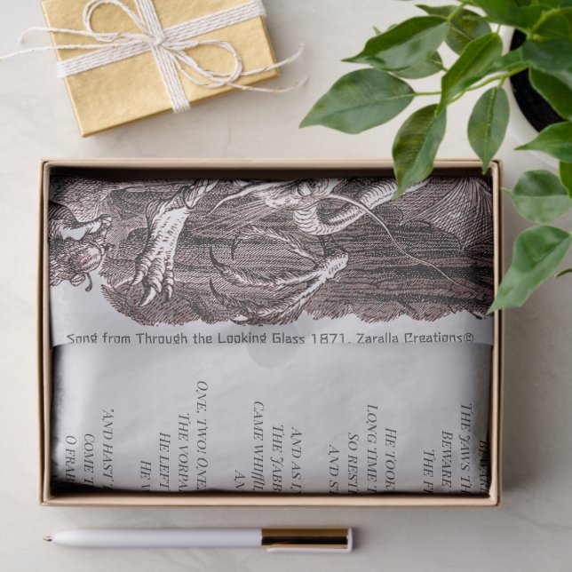 Alice im Wunderland Jabberwocky Song Simple Seidenpapier (Geschenk)