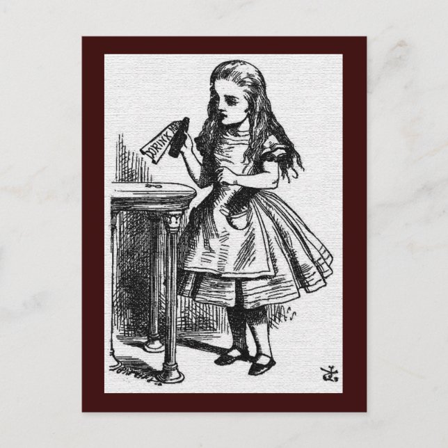Alice im Wunderland John Tenniel Postcard Postkarte (Vorderseite)