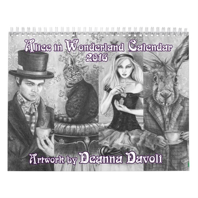 Alice im Wunderland-Kalender Deanna 2016 Davoli Kalender (Titelbild)
