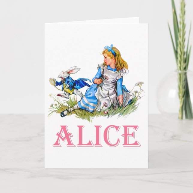 ALICE IM WUNDERLAND KARTE (Vorderseite)