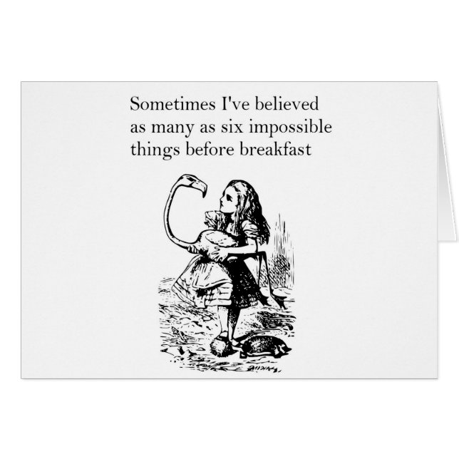 Alice im Wunderland, Karte "Sechs Unmögliche Dinge (Vorderseite (Horizontal))