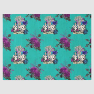 Alice im Wunderland Karten und Rose Entwürfe Seidenpapier