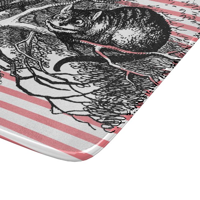 Alice im Wunderland Katze Alice in Wonderland Cat Schneidebrett (Ecke)