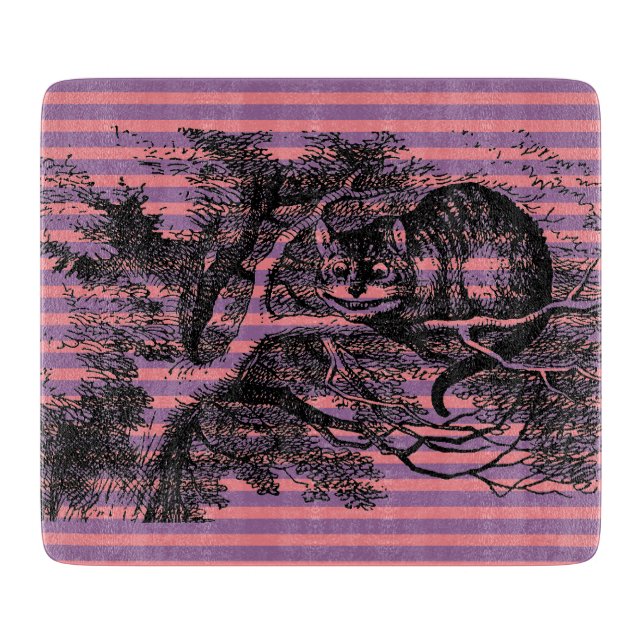 Alice im Wunderland Katze Alice in Wonderland Cat Schneidebrett (Vorderseite)