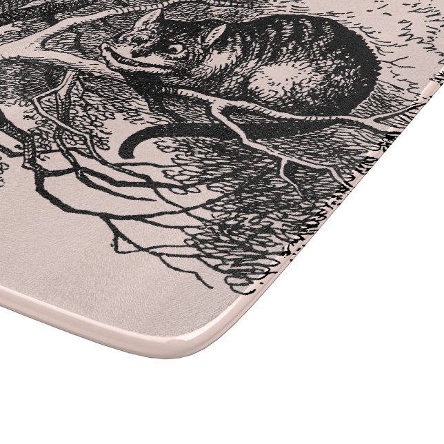 Alice im Wunderland Katze Alice in Wonderland Cat Schneidebrett (Ecke)