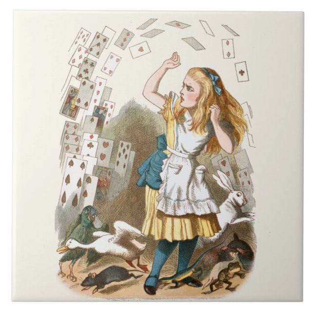 Alice im Wunderland Keramik Tile Fliese (Vorderseite)
