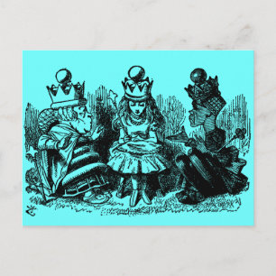 Alice im Wunderland King & Queen Postkarte