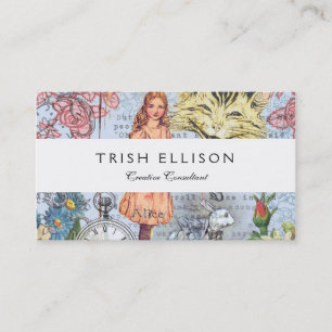 Alice im Wunderland Klassischer Cheshire-Hase Alic Visitenkarte