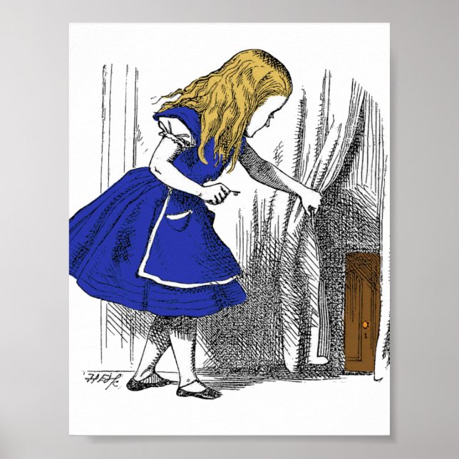 Alice im Wunderland - Kleine Tür Poster (Vorne)
