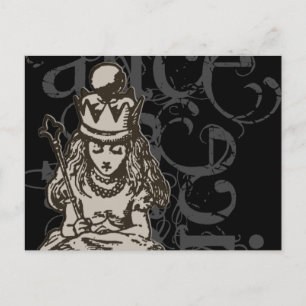 Alice Im Wunderland Königin Alice Grunge (Einzelst Postkarte