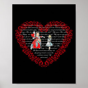 Alice im Wunderland Königin der Herzen Valentinsgr Poster