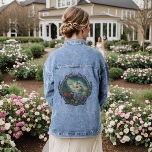 Alice im Wunderland Kunst von Molly Harrison Jeansjacke