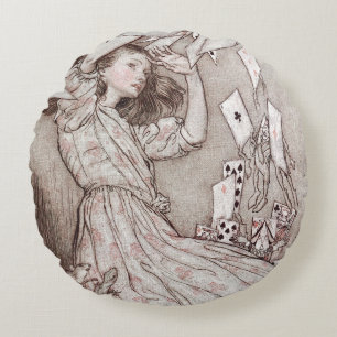Alice im Wunderland Lewis Carroll Rackham Rundes Kissen