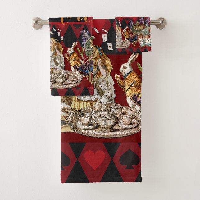 Alice im Wunderland Mad Cheshire Cat Badhandtuch Set (Insitu)