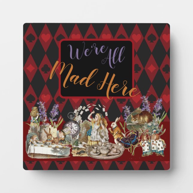 Alice im Wunderland Mad Cheshire Cat Fotoplatte (Vorderseite)