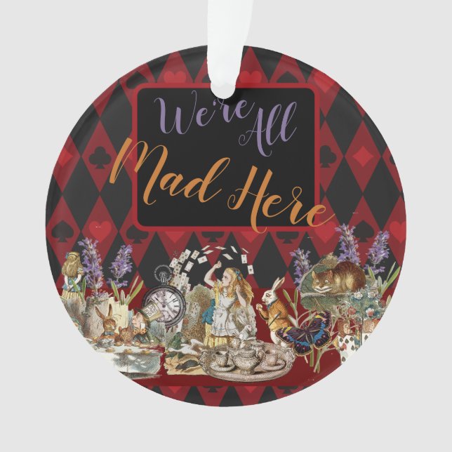 Alice im Wunderland Mad Cheshire Cat Ornament (Vorderseite)