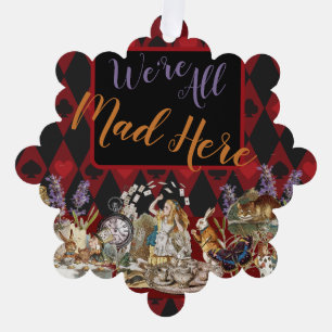Alice im Wunderland Mad Cheshire Cat Ornament Karte