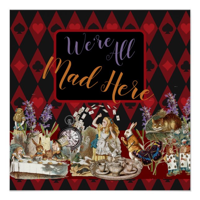 Alice im Wunderland Mad Cheshire Cat Poster (Vorderseite)