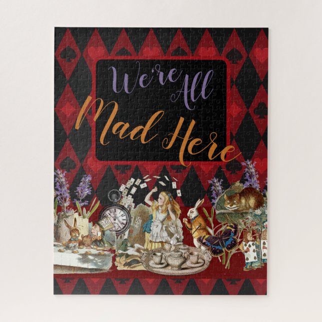 Alice im Wunderland Mad Cheshire Cat Puzzle (Vertikal)