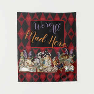 Alice im Wunderland Mad Cheshire Cat Wandteppich