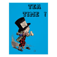 Alice im Wunderland - Mad Hatter - farbblau bkgrd