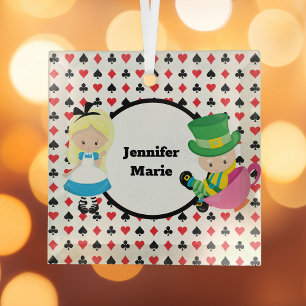 Alice im Wunderland Mad Hatter Kinder Weihnachten Ornament Aus Glas