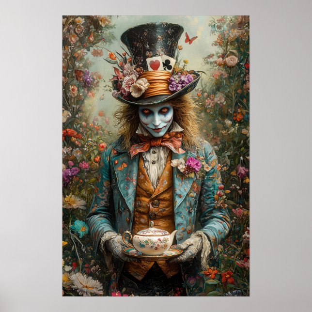 Alice im Wunderland Mad Hatter mit Teapot-Geschich Poster (Vorne)