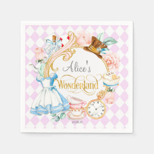 Alice im Wunderland, Mad hatter Tee Party Geburtst Serviette