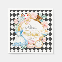 Alice im Wunderland, Mad hatter Tee Party Geburtst Serviette