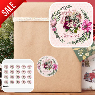 Alice im Wunderland Mad Hatters Tee Party Custom Runder Aufkleber