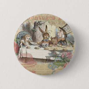 Alice im Wunderland Mad Tea Party Button