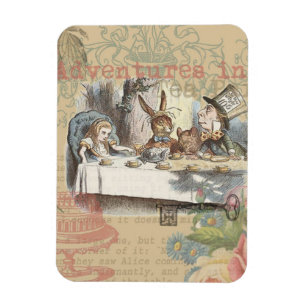 Alice im Wunderland Mad Tea Party Kunst Magnet