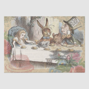 Alice im Wunderland Mad Tea Party Kunst Seidenpapier