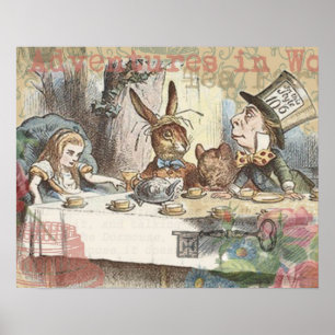 Alice im Wunderland Mad Tea Party Poster