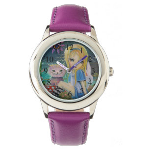 Alice im Wunderland Märchen Süße Mädchen-Uhr Armbanduhr