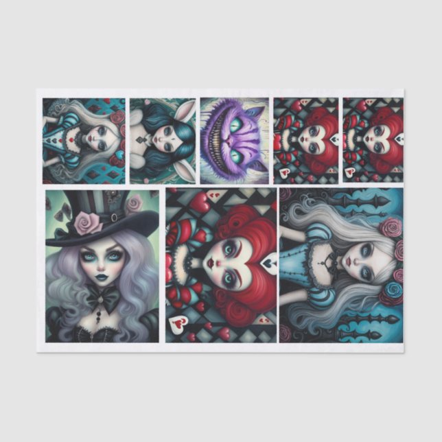 Alice im Wunderland Masterboard | Whimsikum Seidenpapier (Vorderseite)