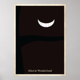 Alice im Wunderland Minimalistisch Poster