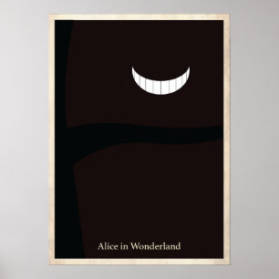 Alice im Wunderland Minimalistisch Poster