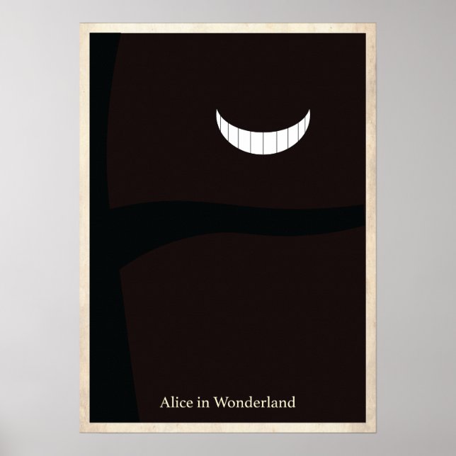 Alice im Wunderland Minimalistisch Poster (Vorne)
