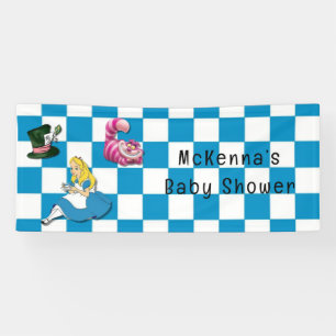 Alice im Wunderland mit Cheshire Cat Baby Dusche Banner