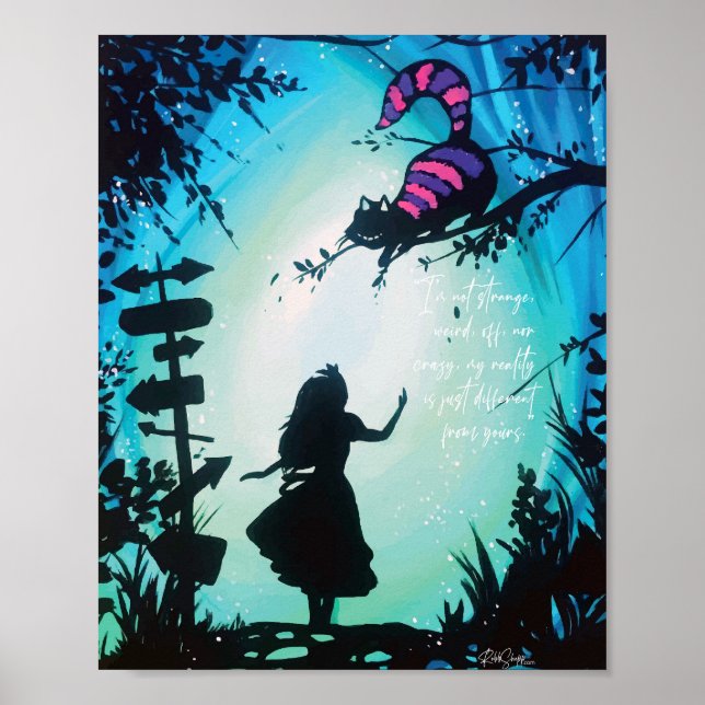 Alice im Wunderland mit Cheshire Cat Poster (Vorne)