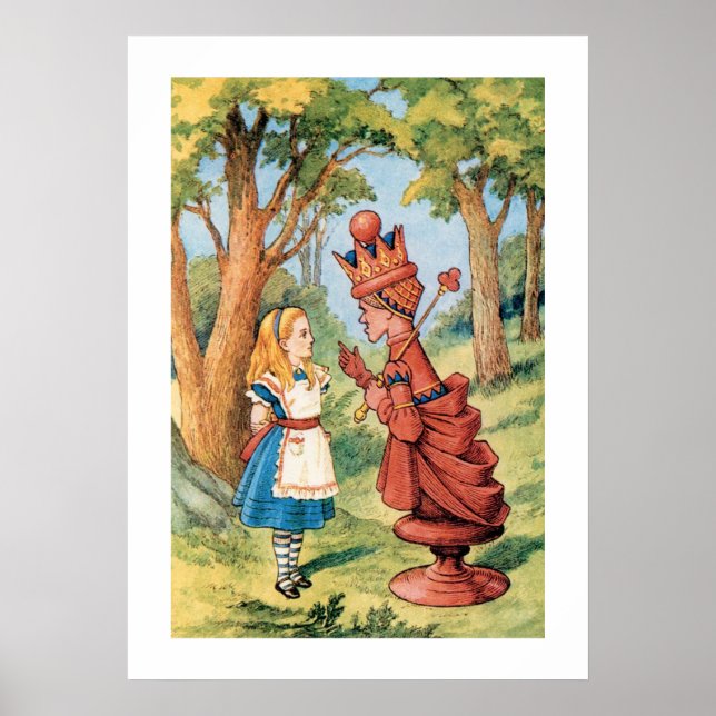 Alice im Wunderland mit dem König Poster (Vorne)